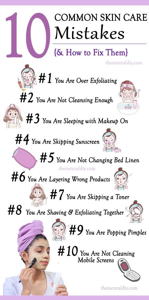 Skincare mistakes